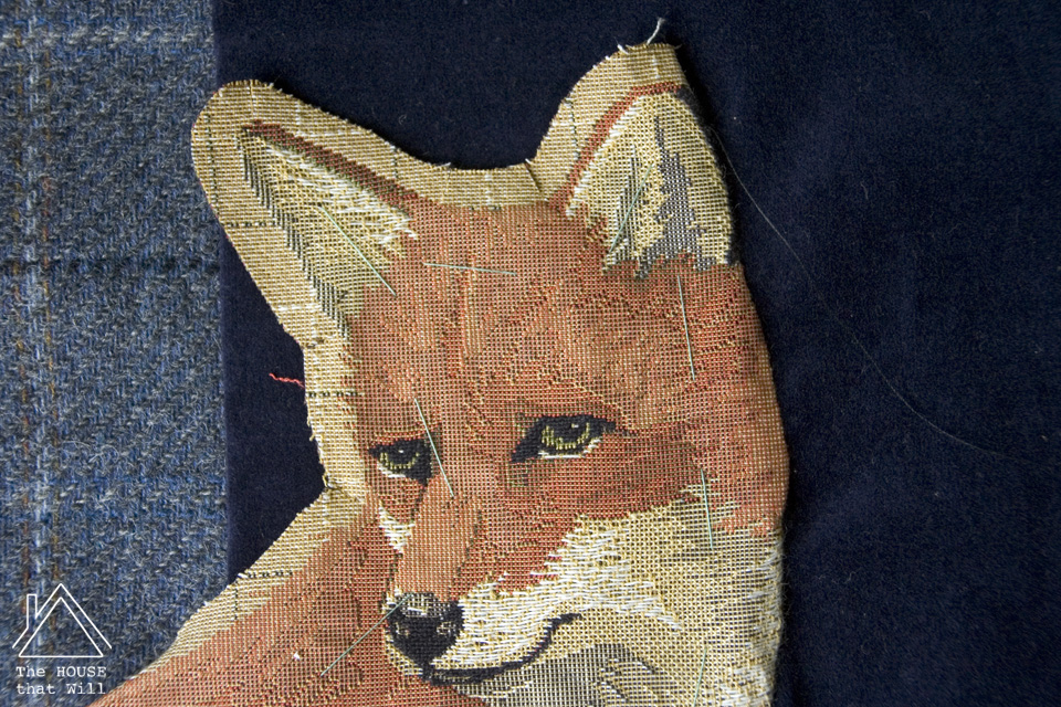 The House that Will | Hand-Appliqué Tweed Fox Cushion Cover Throw Pillow