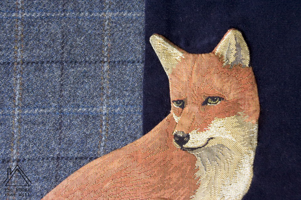 The House that Will | Hand-Appliqué Tweed Fox Cushion Cover Throw Pillow