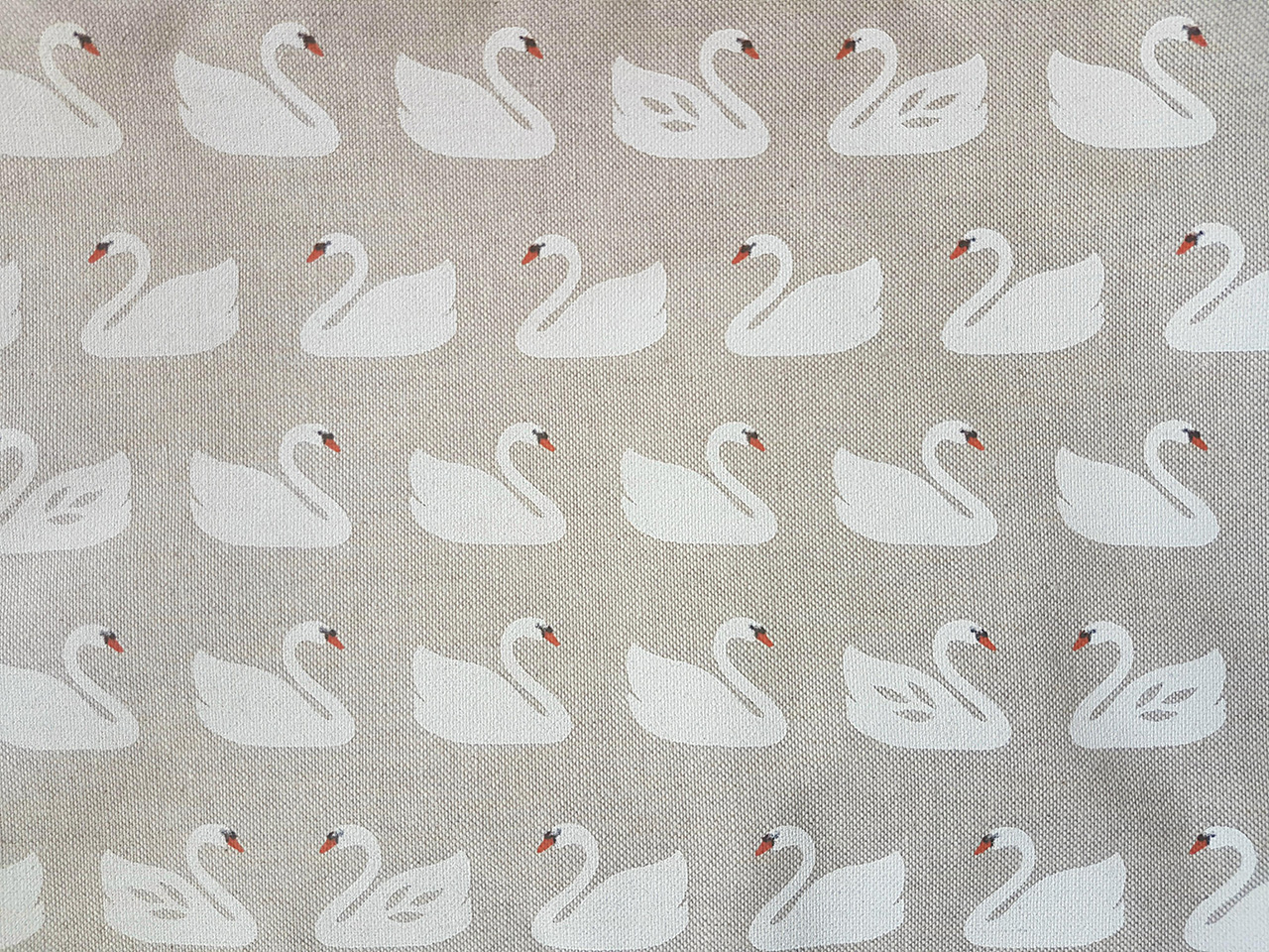 Swan print fabric
