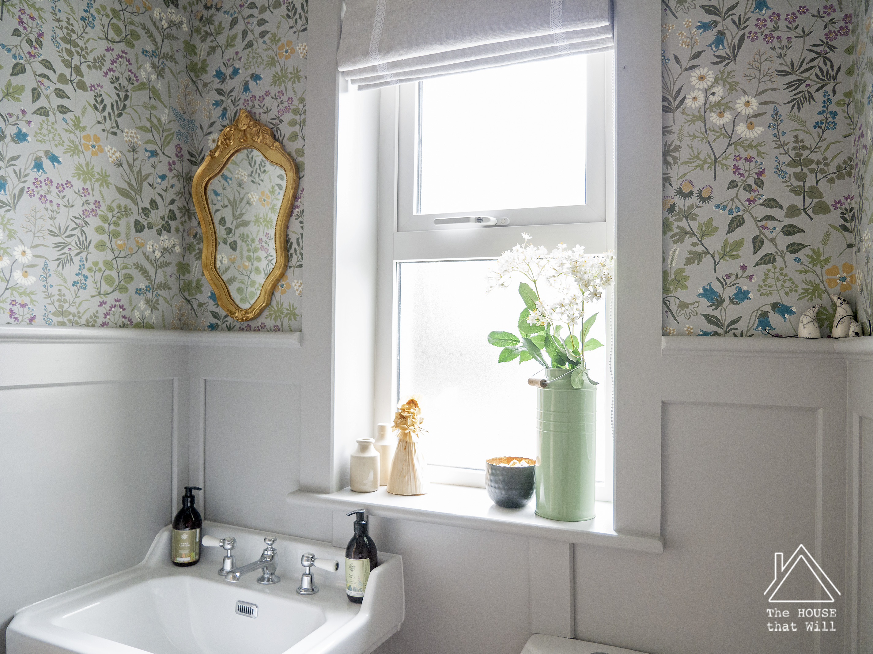 The House that Will | Downstairs Loo Powder Room Half Bath Room Reveal (One Room Challenge)