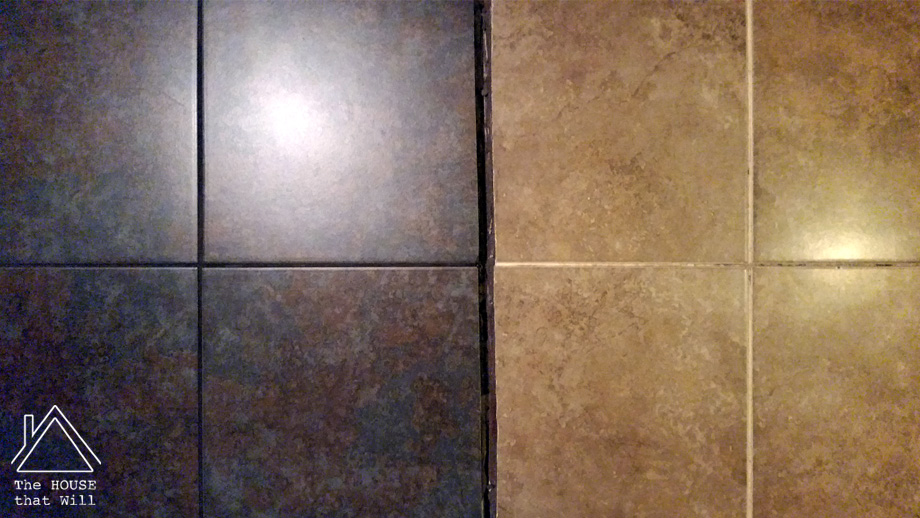 different tiles in adjoining rooms