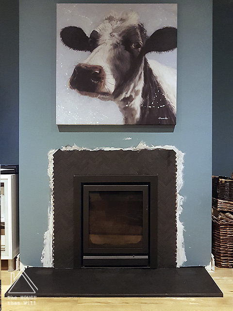 The House that Will | DIY Stone & Slate Fireplace - how to cut and reuse secondhand